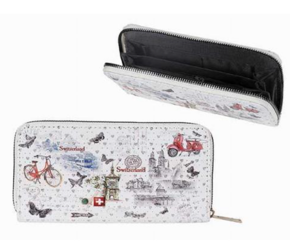 WALLET - SWITZERLAND WITH PICTURES WITH SHINY HEARTS - 72-1366