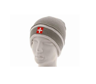 WINTER CAP SWITZERLAND  BLACK & WHITE FLAG - 70-1164