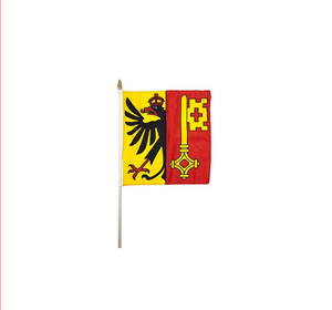 SWISS FLAG  GENEVA 30CM X 30CM (POLYESTER)