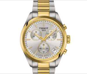 TISSOT -TPR100/GR/CHRQ/BICO JAUNE/CAD. ARGT T1504172203100