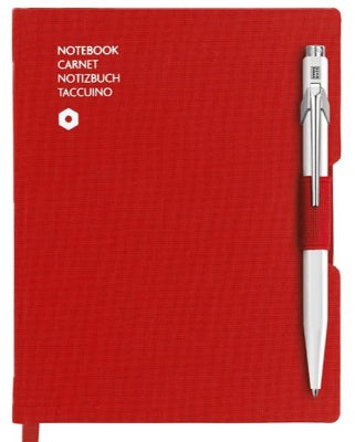 BALLPOINT PEN 849 WHITE & NOTEBOOK OFFICE A5 RED