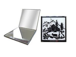 COMPACT MIRROR SQUARE METAL