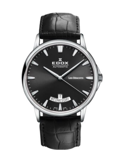 EDOX LES BÉMONTS DAY DATE AUTOMATIC 83015-3-NIN