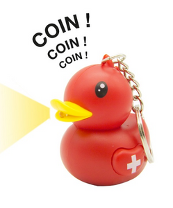 KEYRING DUCK RED CH WITH LED 5cm