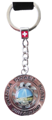 KEYRING METAL WITH FREE CHOICE 15MM LABEL SWIVEL MOLD