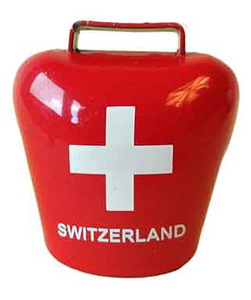 MAGNET BELL RED WITH SWISS CROSS