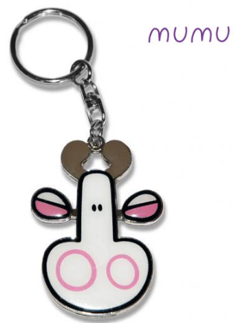 METAL MUMU COW KEYRING WITH MOVABLE EARS