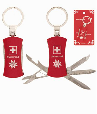 RED SWISS KNIFE WITH 4 BLADES