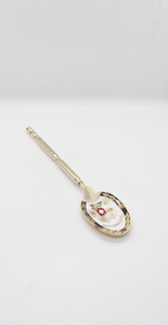 DECORATIVE SPOON - SWITZERLAND FLAG WITH EDELWEISS COW