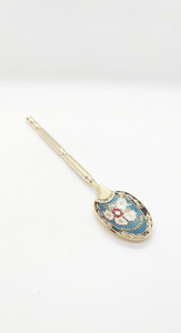 DECORATIVE SPOON - SWITZERLAN FLAG BLUE