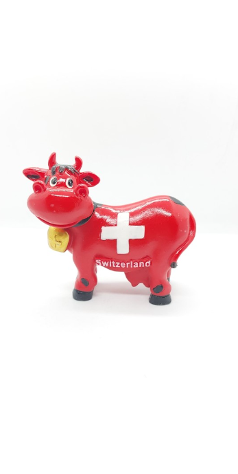 PORCELAINE COW - SWITZERLAND FLAG