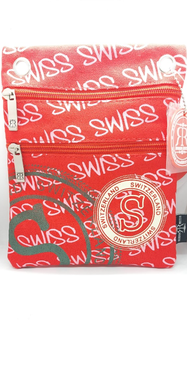 SHOULDER BAG - SWISS RED & WHITE