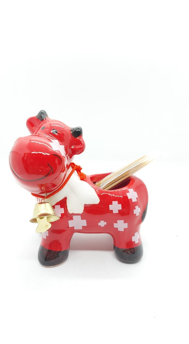 TOOTHPICK CONTAINER - RED COW SWITZERLAND