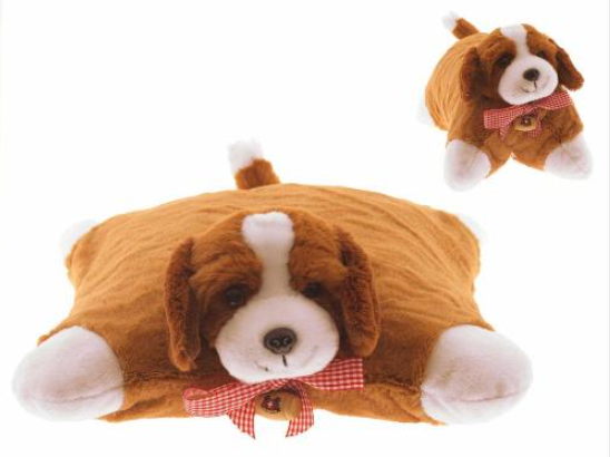 PLUSH ST. BERNARD PLUSH CUSHION WITH VELCRO CLOSURE 35X35CM Swiss Souvenirs and Watches