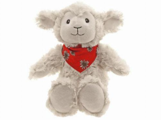 PLUSH - WHITE SHEEP 29CM WITH SCARF EDELWEISS