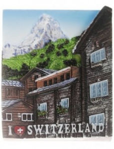 MAGNET ZERMATT VILLAGE 3D 5X7CM Zermatt village 3d magnet 5x7cm