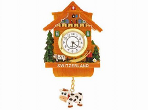 MAGNET CUCKOO CLOCK - COW & WATCH