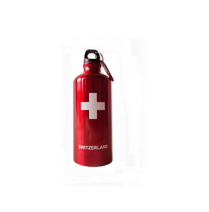 BOTTLE - ALUM. WATER SWITZERLAND FLAG