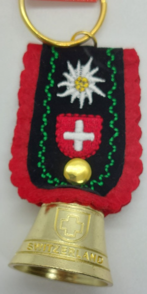 SWISS BELL WITH AN EDELWEISS EMBROIDERED BELT