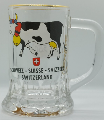 SCHNAPS GLASS WITH COW