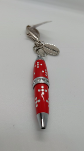 KEYRING PEN RED AND SILVER- 71-1400
