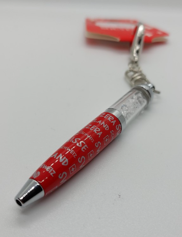 KEYRING PEN RED AND BRIGHT
