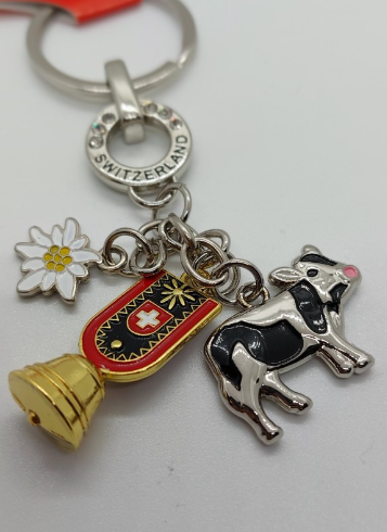 KEYRING WITH BELL & COW & EDELWISS