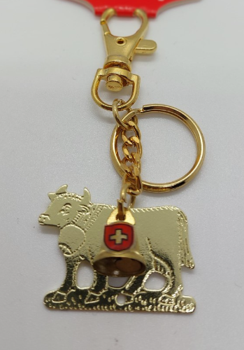 KEYRING GOLD COW