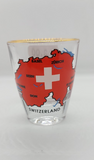 SHOT GLASS WITH SWISS COUNTRY AND CITIES