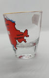 SHOT GLASS WITH SWISS COUNTRY AND CITIES