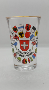 SHOT GLASS WITH SWISS TOWNSHIPS