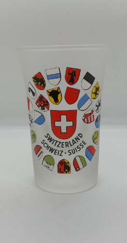 SHOT GLASS WITH SWISS TOWNSHIPS