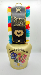 MEDIUM BELL - SWITZERLAND FLOWERS WITH COW & HEART