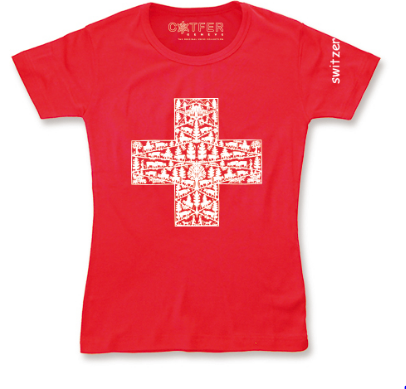 T-S RED DECOUPAGE CH CROSS, T-S-POLAIRES-PULL-BODY-PYJAMA