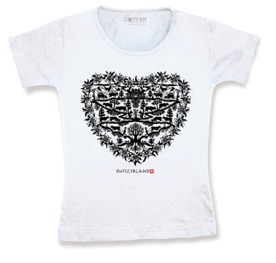 T-S WHITE PAPER-CUTTING HEART, T-S-POLAIRES-PULL-BODY-PYJAMA