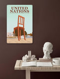 DECORATIVE METAL SIGN - 26x40 - GENEVA - UN CHAIR